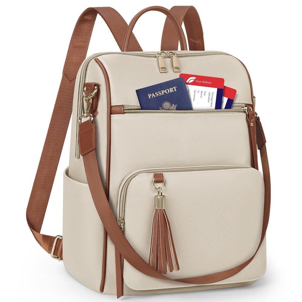 3167 Backpack Purse Leather Travel Backpack Purse Waterproof Anti Theft